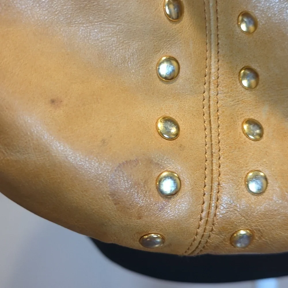 Sabina leather studded boho bag
